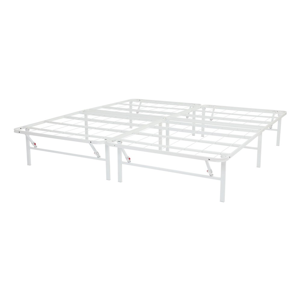 Bed Frame 4 Platform Mattress No Box Spring Needed Foldable Queen King Twin Full