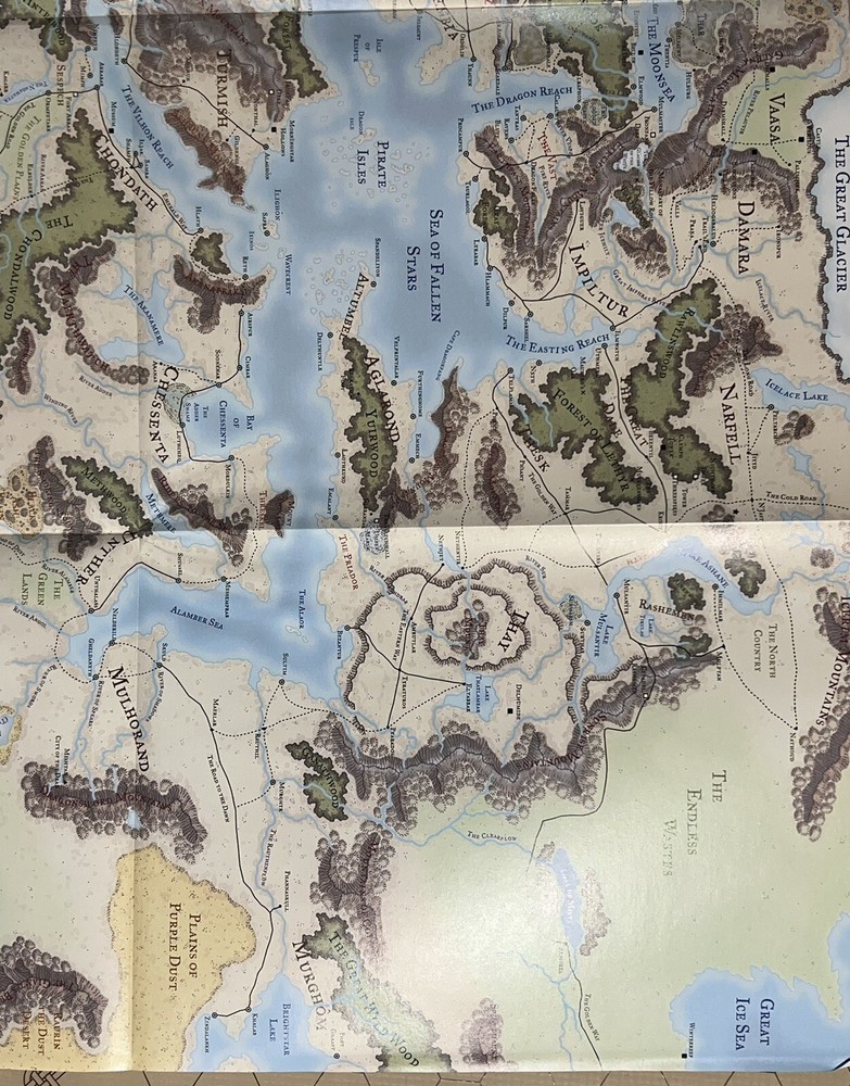 Forgotten Realms Campaign Sourcebook D&D 3.0 Complete With Faerun Map. NM-