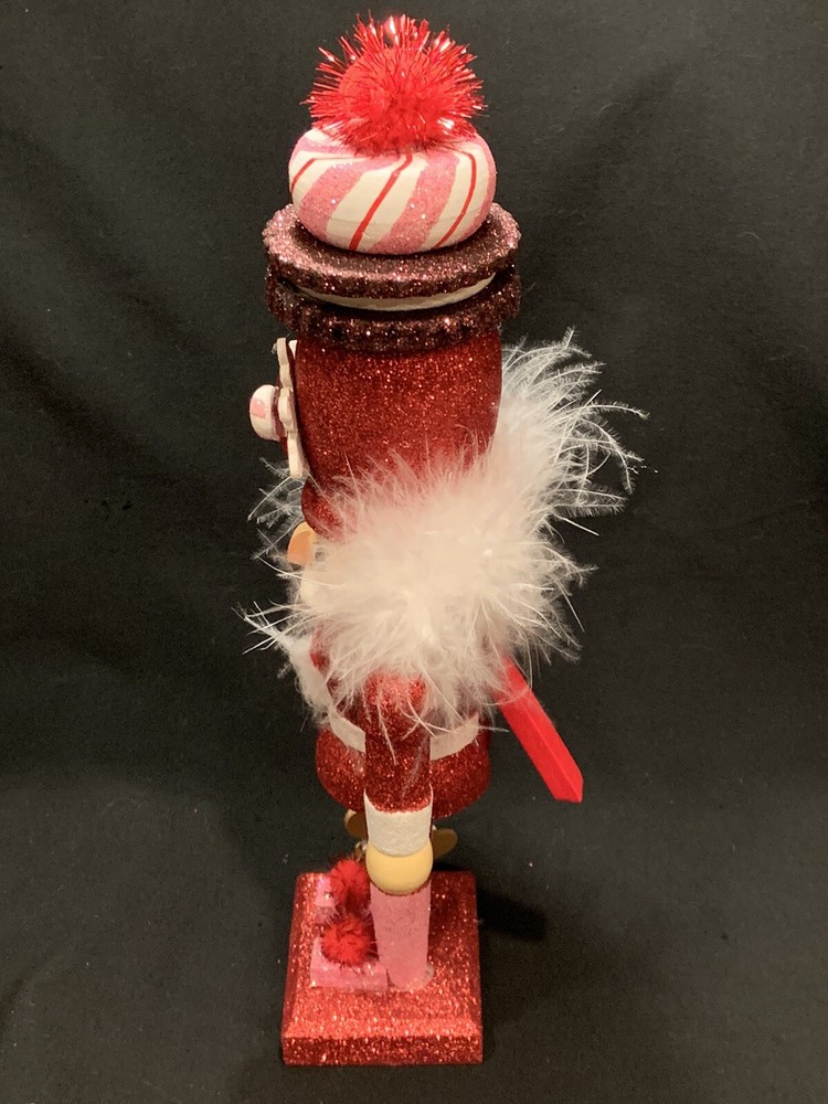 Kurt Adler 12" Red Gingerbread with Cookie Hat Nutcracker (HA0066)