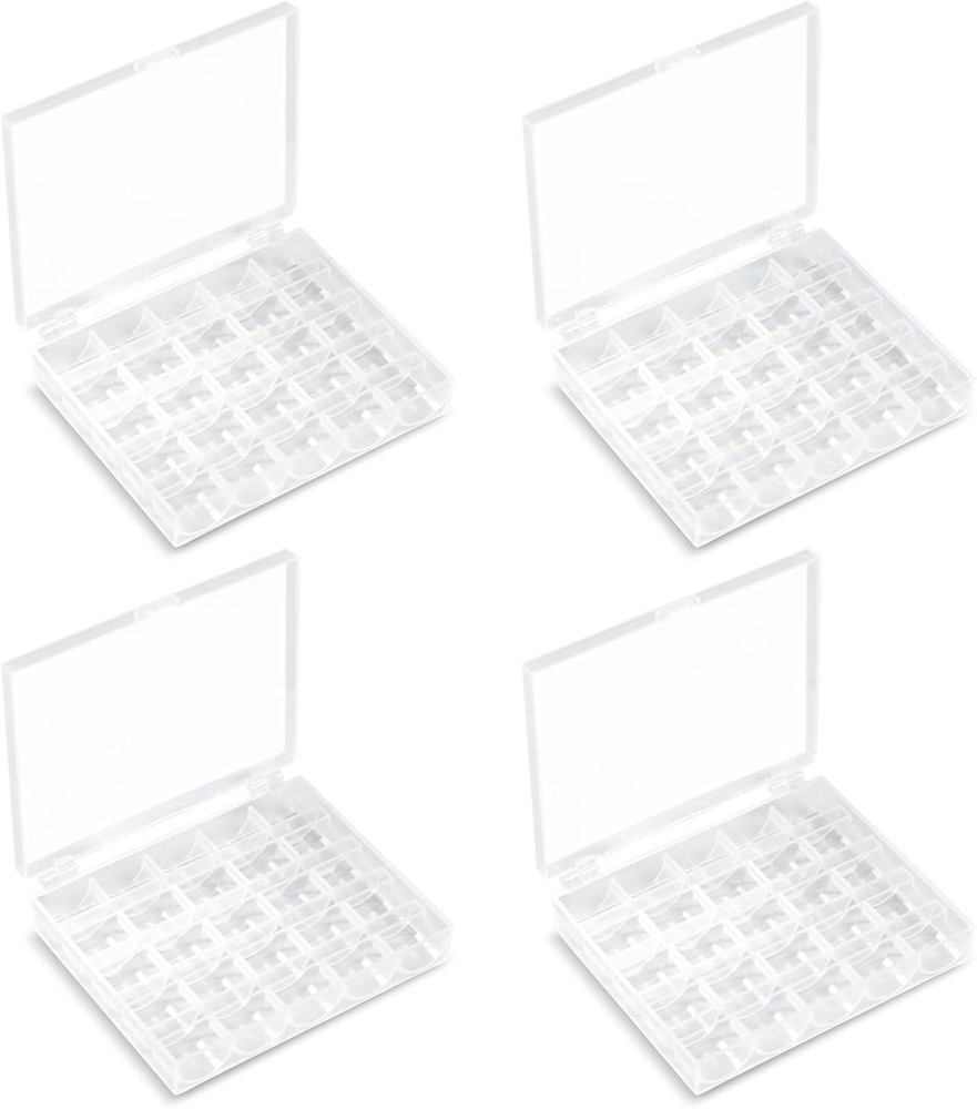Opret 25 Slots Bobbin Organizer, Transparent Plastic 4 Pack,