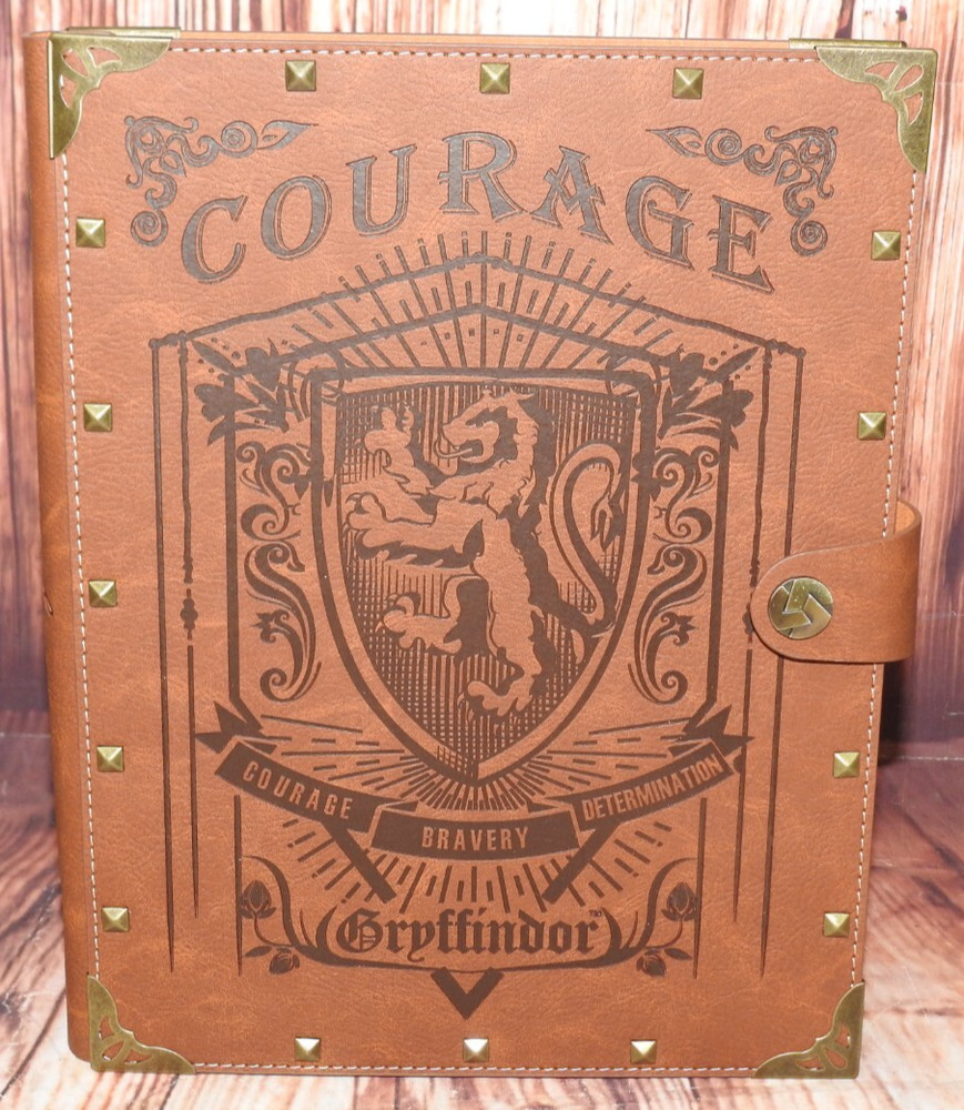 NEW Open Harry Potter Notebook A5 Courage Leather Notepad Journal Gryffindor
