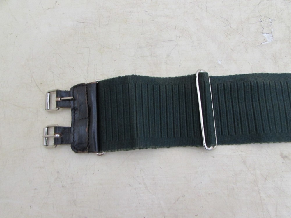 1950's Adjustable Size Green Army Issue Material Belt