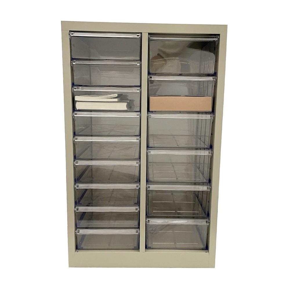 15 Drawers Vertical File Cabinet Office Storage Organizer Medium+Large Drawer