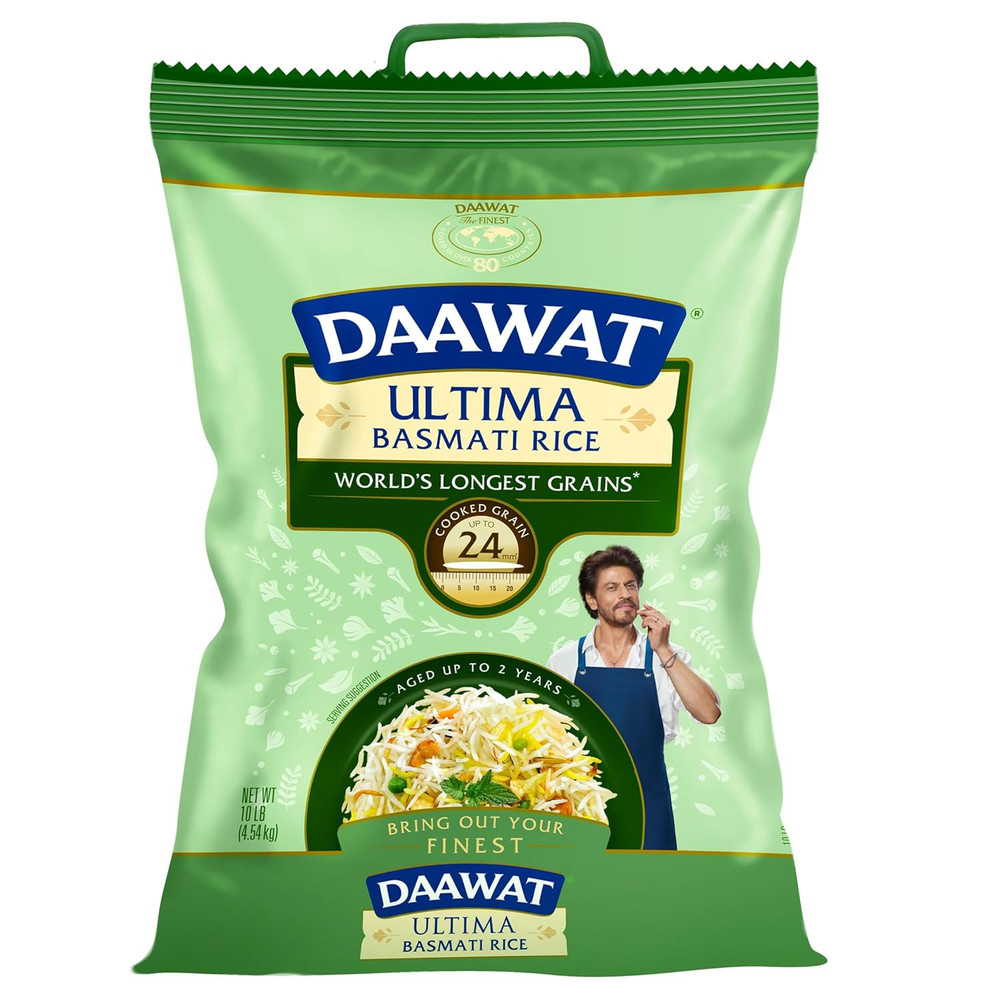 Ultima Basmati White Rice - Authentic Extra Long Grain Basmati Rice - 10 Lb Bag