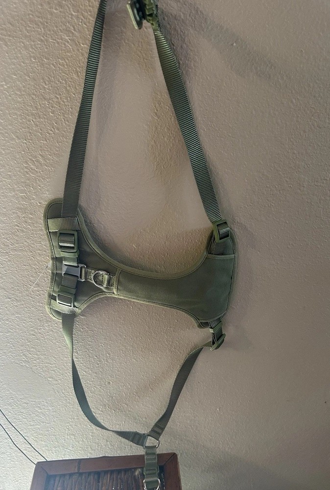 Large Dog Harness With Leash/ Olive Green