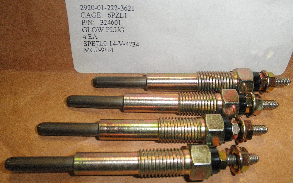 2920-01-222-3621 Qty. 4 324601 Glow Plug