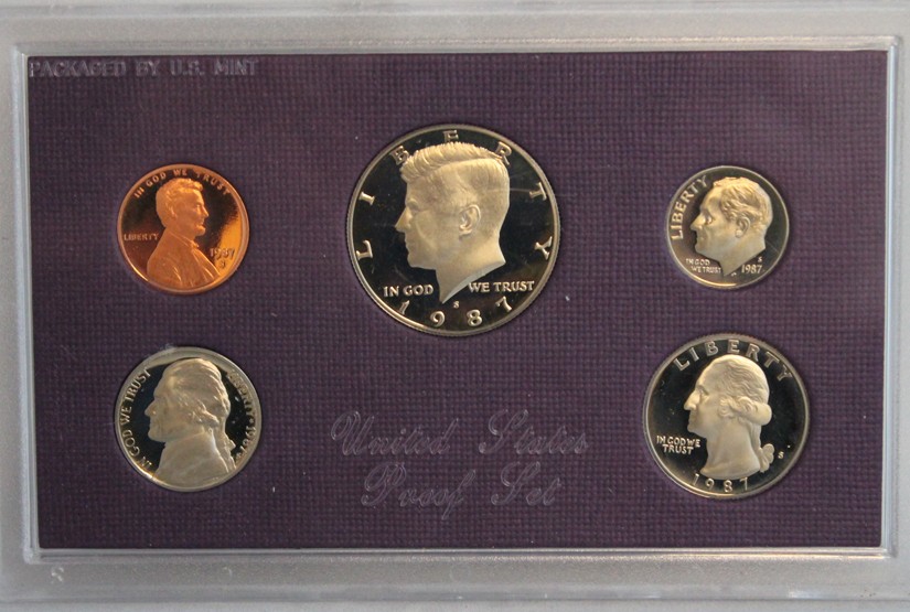 Proof Set Run (Clad) 1984 -1993 - 50 US Coins - OGP