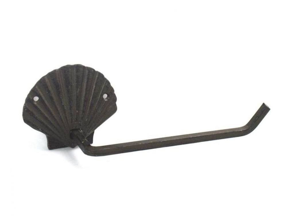 Cast Iron Shell Holder 10" Bathroom Beach Home Decorating