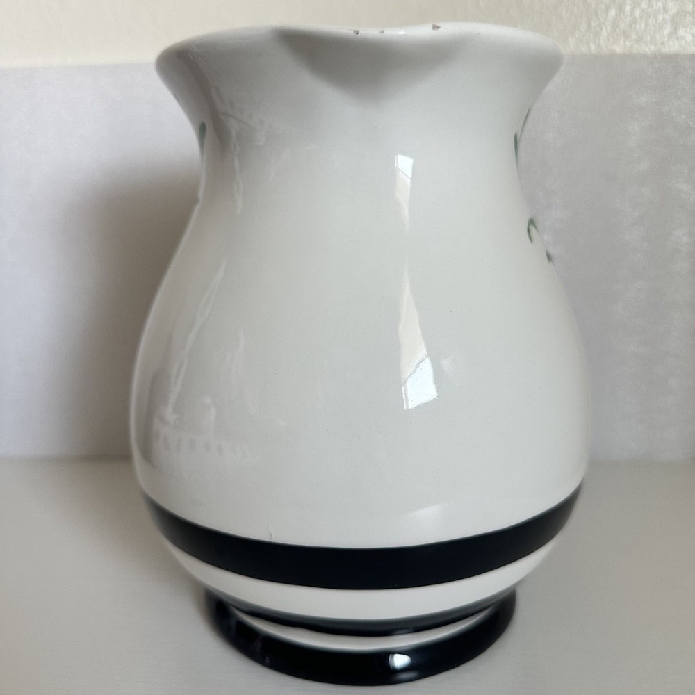 Magenta Tropical Pineapple White Ceramic Kitchen Decor Pitcher Dishwasher Safe