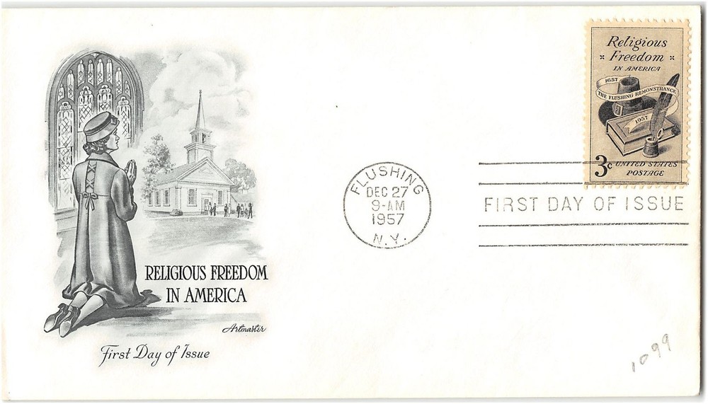 US #1099 First Day Cover (FDC), 1957