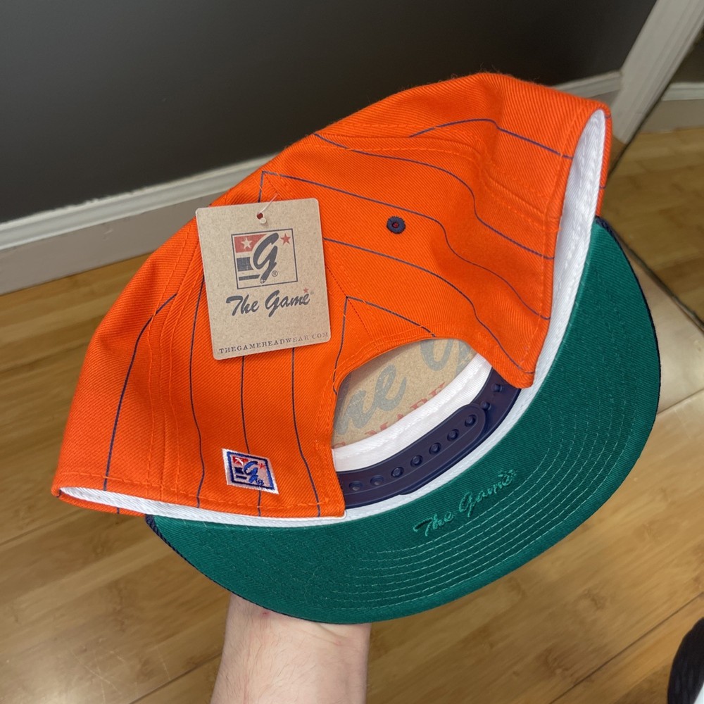 The Game Auburn Tigers Circle Logo Pinstripe Retro Script Snapback Hat War Eagle
