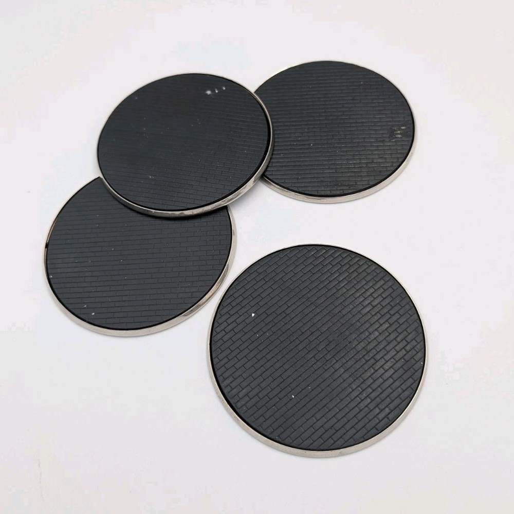 Vintage Set of 4 Silver-Plated Coasters