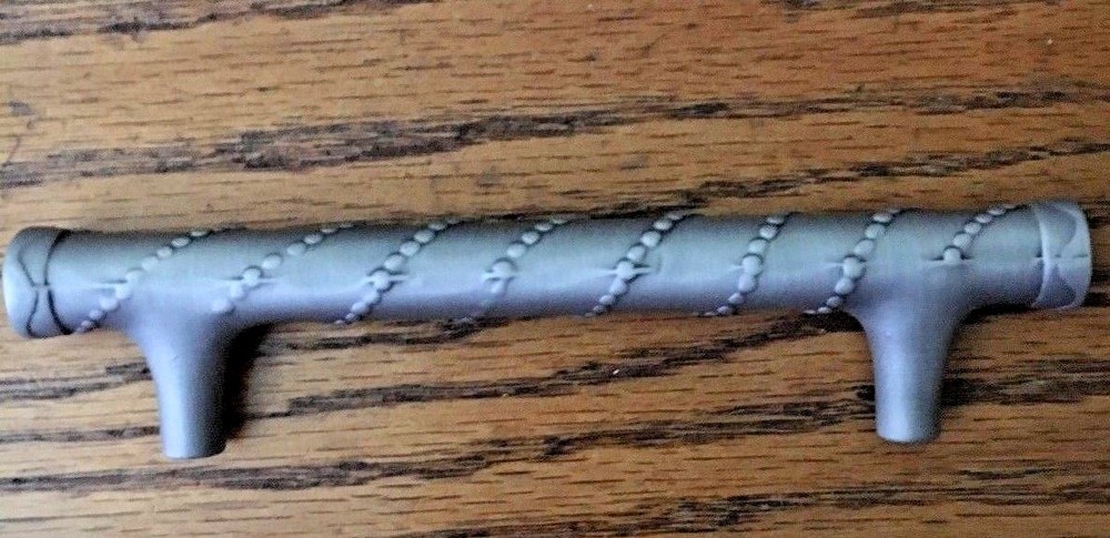 NEW BETSY FIELDS BRUSHED SATIN PEWTER CABINET PULL PULLS WRAPPED BEADED 10010