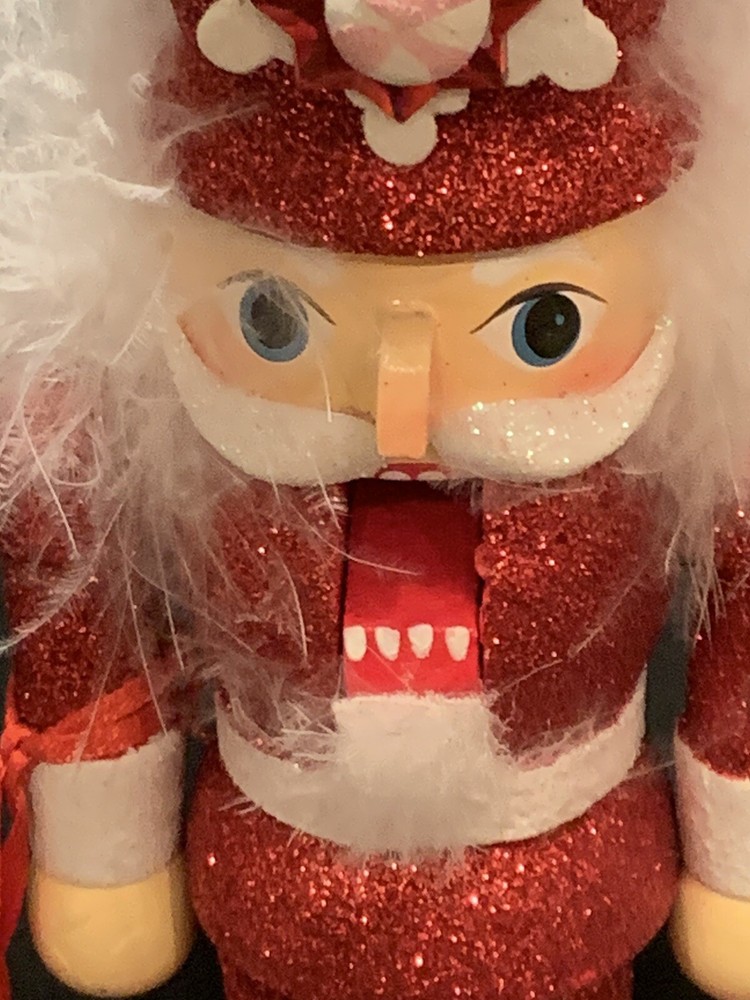 Kurt Adler 12" Red Gingerbread with Cookie Hat Nutcracker (HA0066)
