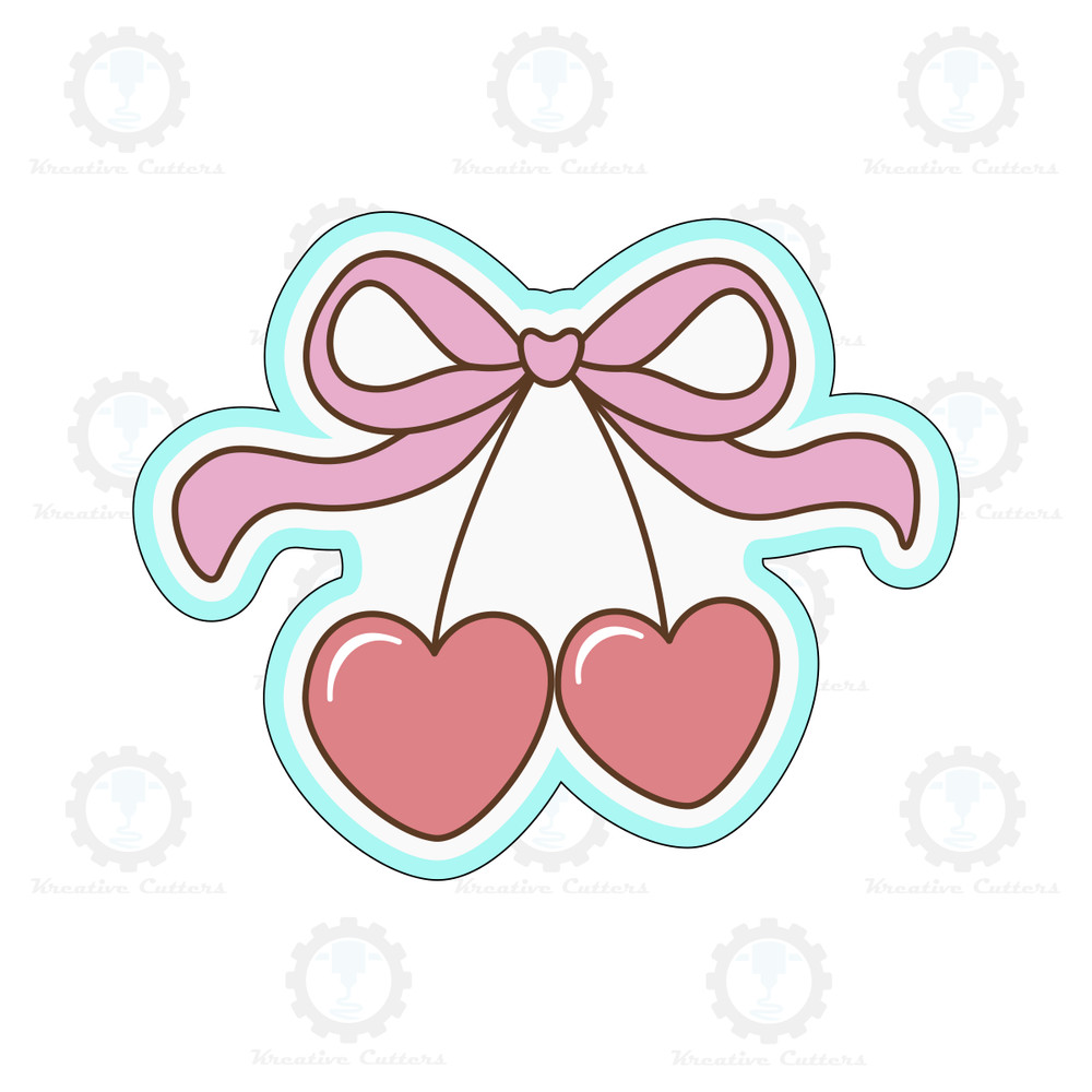Valentines Cherries with Bow Cookie Cutters