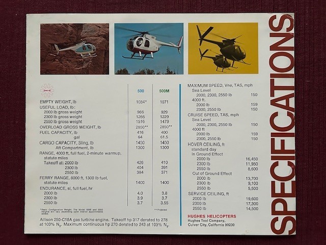 Hughes 500 1967 Brochure