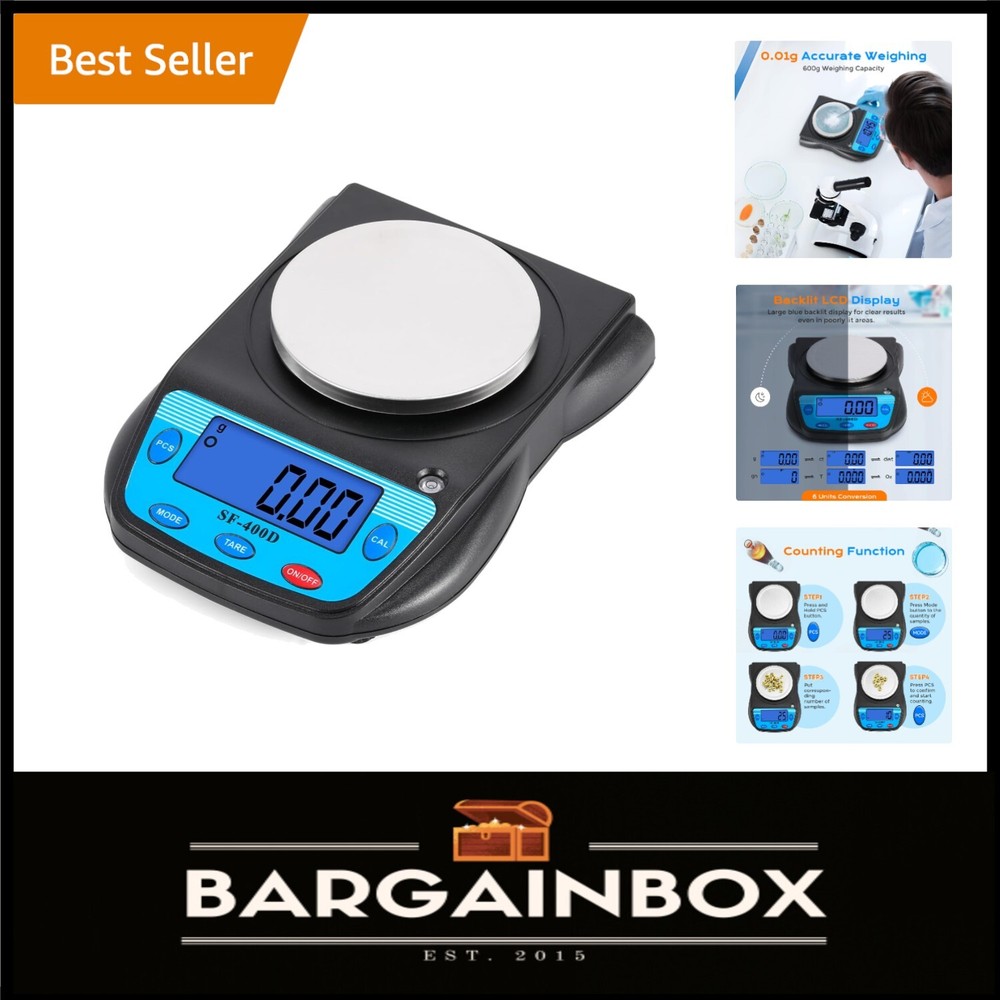 Compact Electronic Analytical Balance with Tare and Auto Shut-Off Features