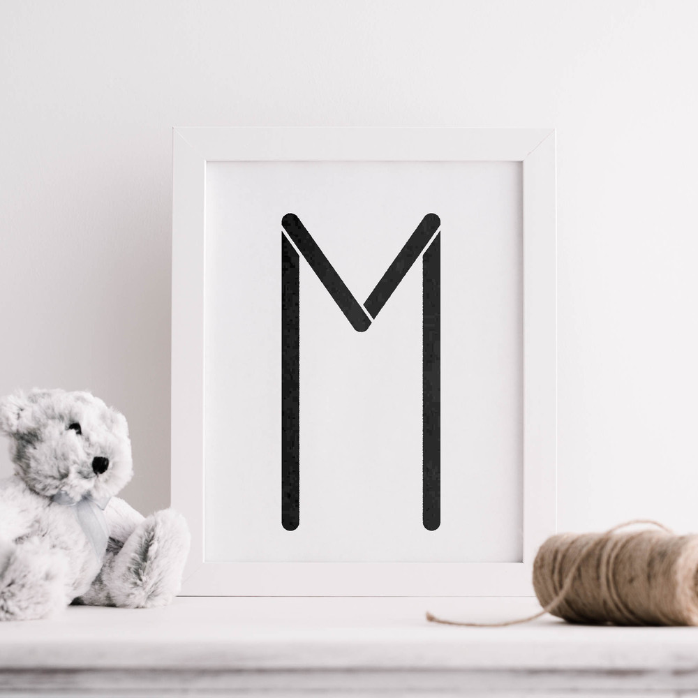 Elder Futhark Ehwaz Rune Stencil