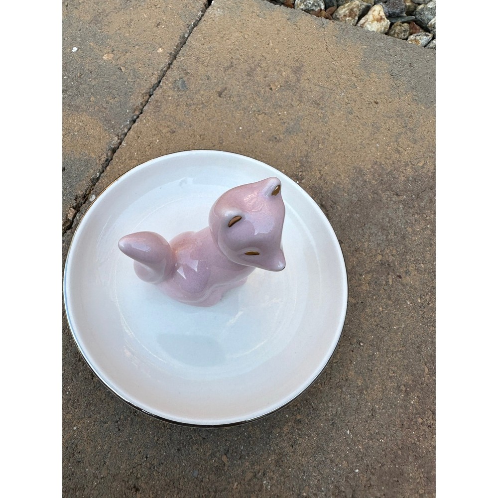 Pink Fox Trinket Dish