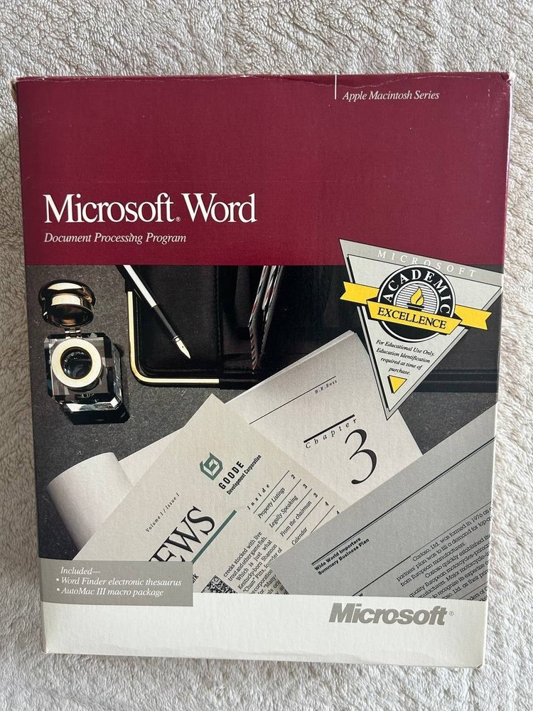Microsoft Word 4.00 AE for Apple Macintosh Systems