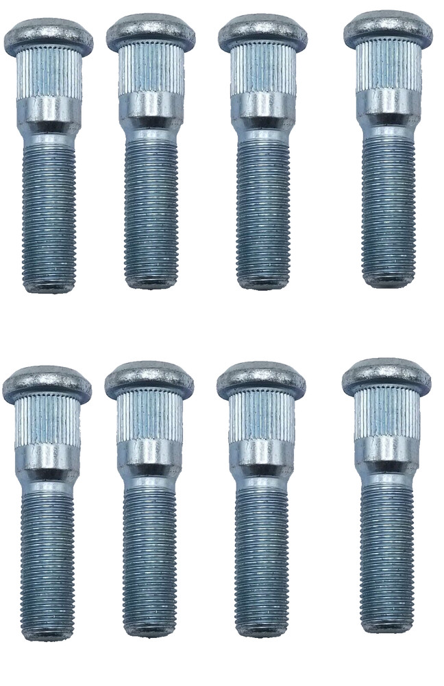 8x Drive in Wheel Studs, 9/16"- 18 Dia, 2.5" Long, 0.69 spline Dia