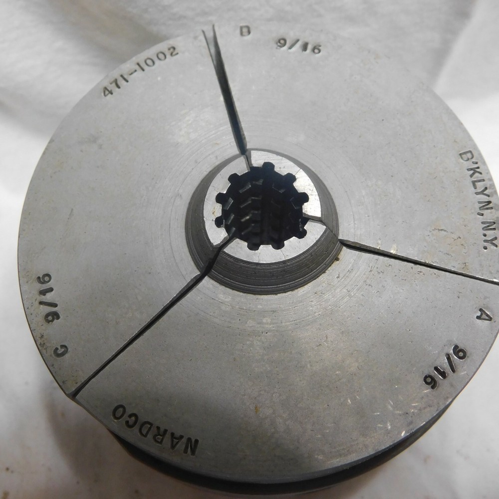 Nardco 9/16" Round Serrated Collet Pad Jaws 471-1002