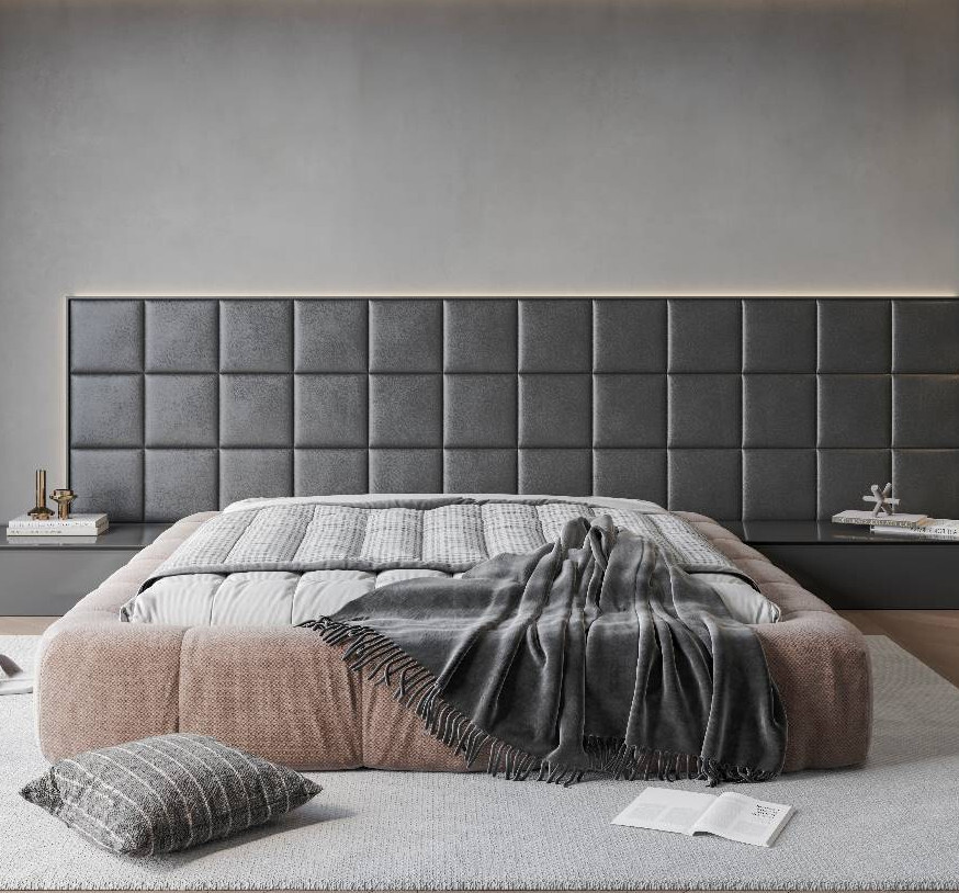 BEDROOM Wall Panel 12X12" KING QUEEN Upholstered headboard Rremovable Soft Panel