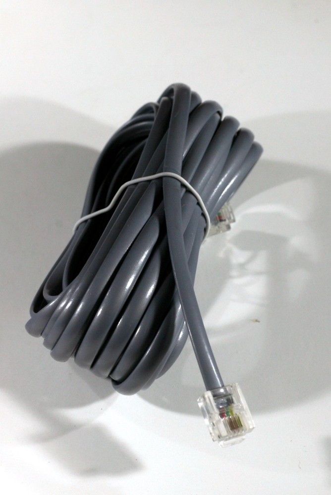 15FT Phone Line RJ11 Cable Silver