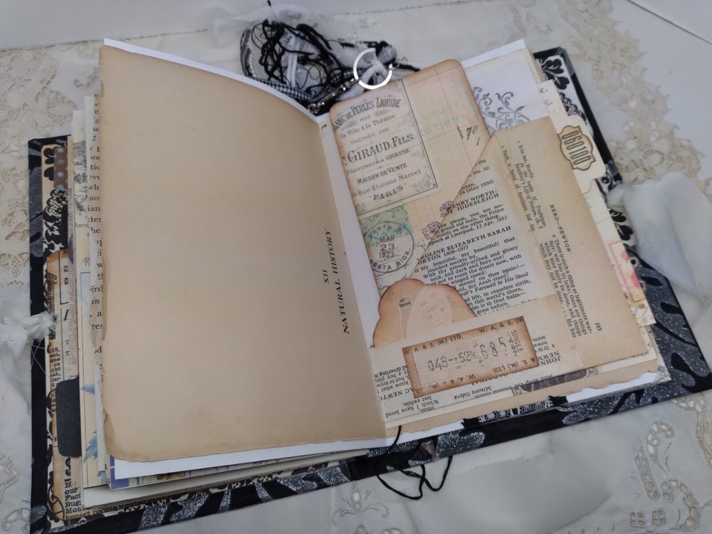 Old World Victorian Handmade Junk Journal Ephemera Interactive Keepsake Dangle