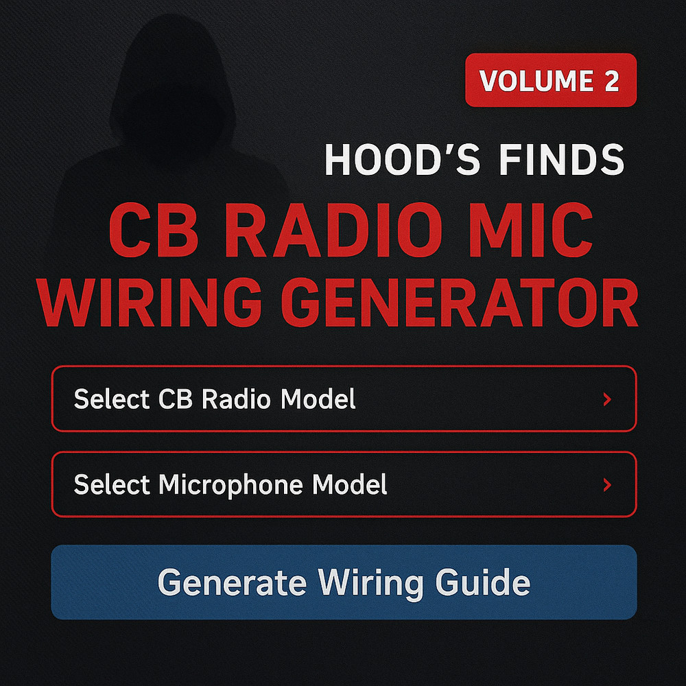 CB Radio Microphone Wiring Guide Generator | Auto-Match Tool | VOL 2 on CD-ROM
