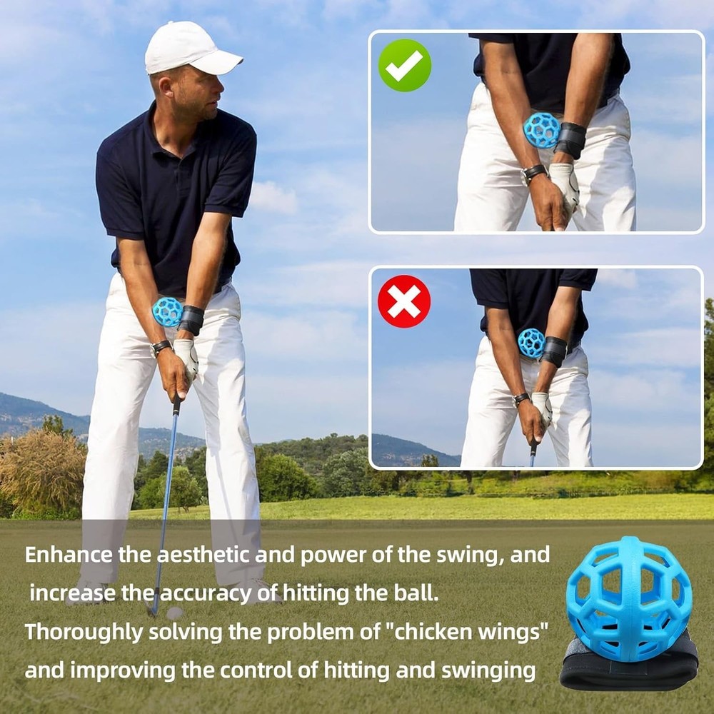 Golf Swing Trainer Smart Ball Wrist Strap Training Aid for Beginners Pros
