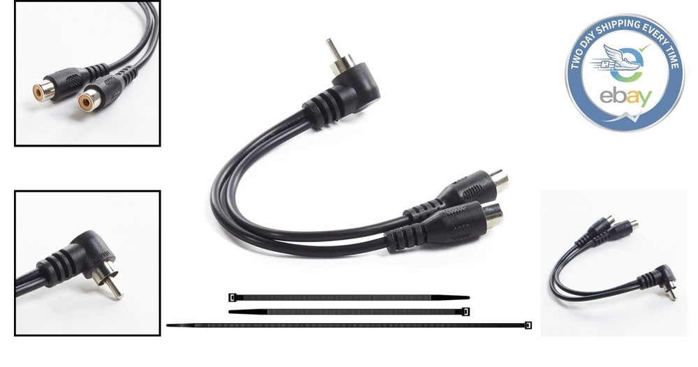 Lightweight RCA Y-Split Adapter - Connect Two Snowmobile Heating Components