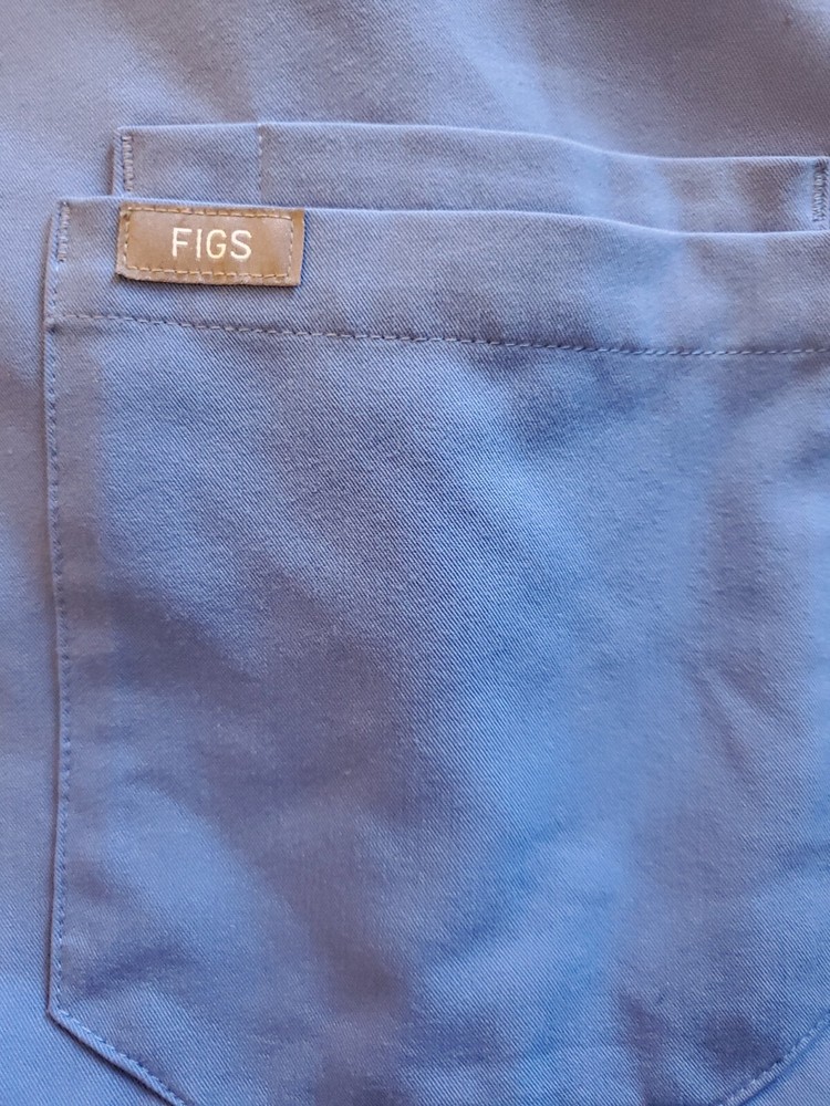 FIGS 2 One Pocket Scrub Top Blue Technical Collection - Size Large