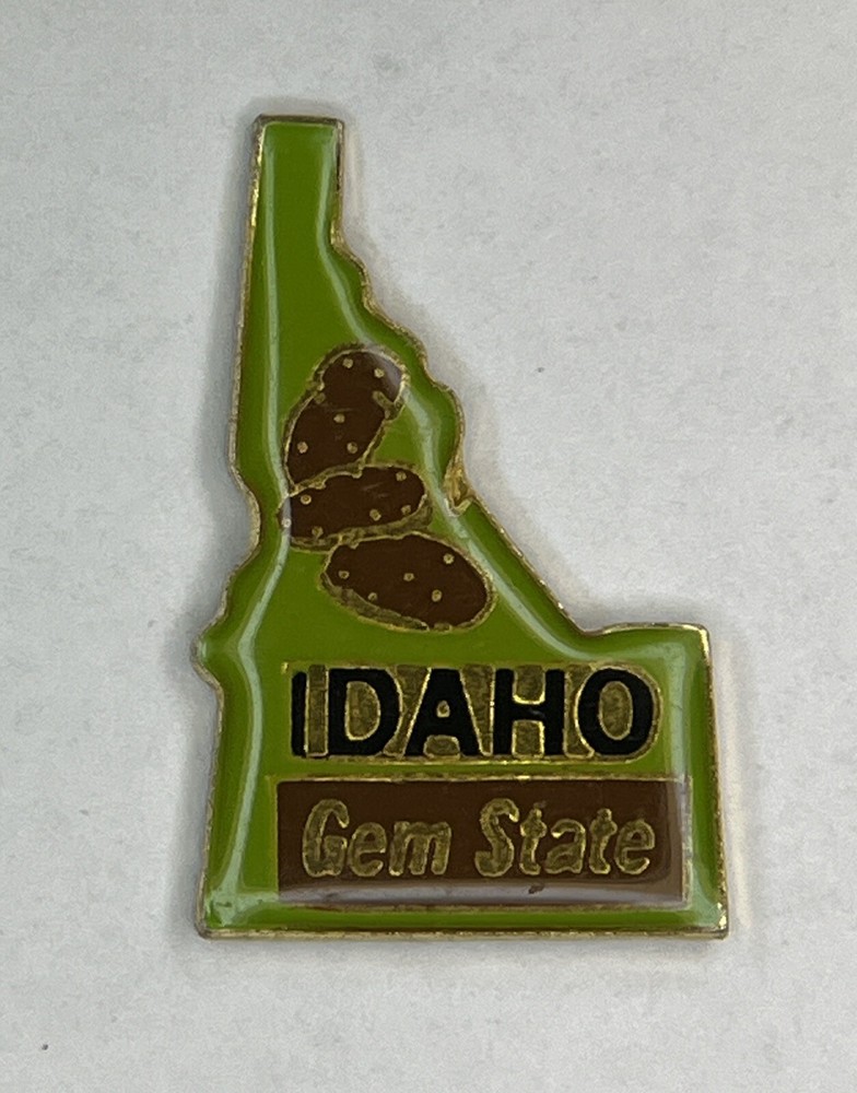 Idaho Lapel Pin State Shaped Souvenir  Gem State