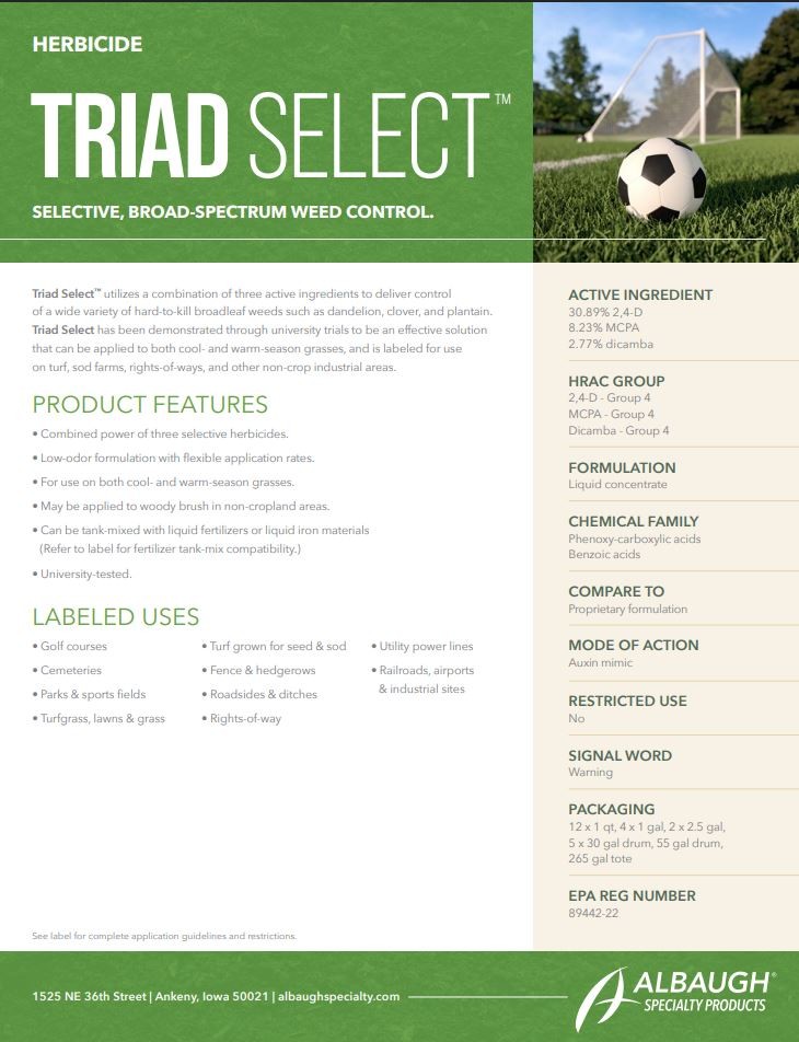 Select Source Triad Select 3-Way Broadleaf Herbicide - 1 Gal