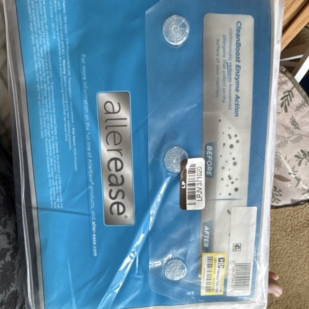 AllerEase Cool Touch Waterproof Allergy Defense Fitted Mattress Protector Twin