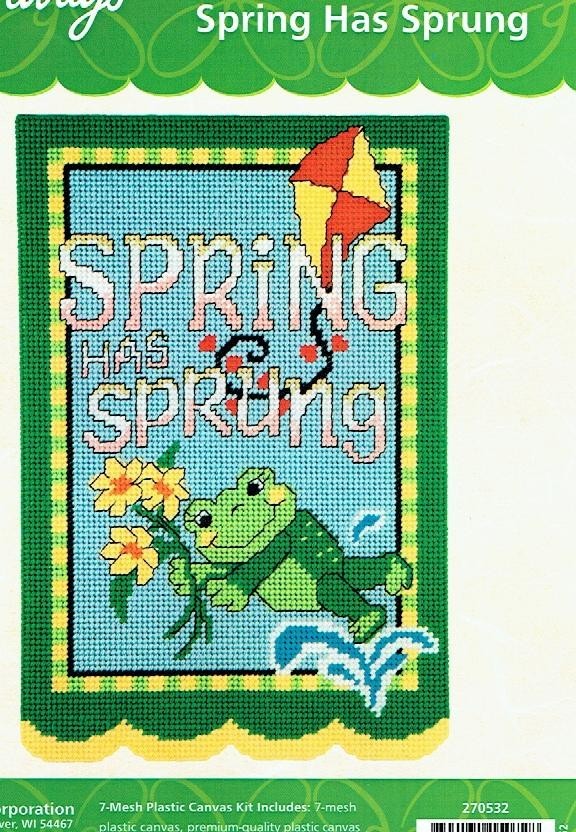 MARCH BANNER  WALL HANGING 7ct  plastic canvas PATTERN  (#TF0371)