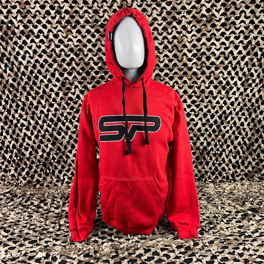 NEW SP Logo Pull Over Hooded Sweatshirt - Red - Large
