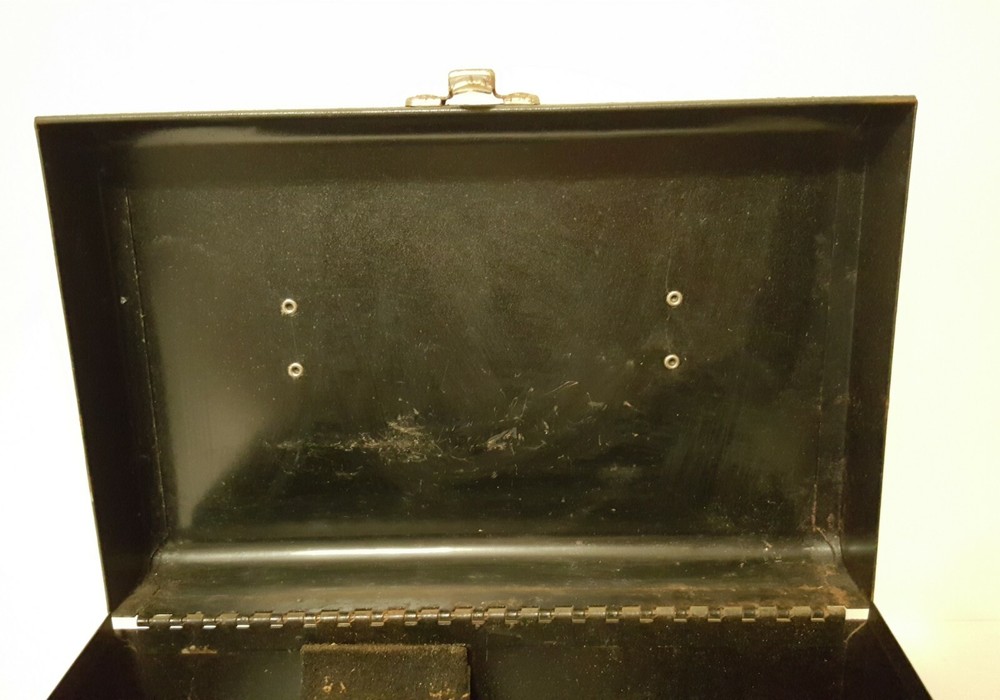 Vintage Sears Metal Power Tool Case w Handle -1801 Drill Kit Case Only-Rusted