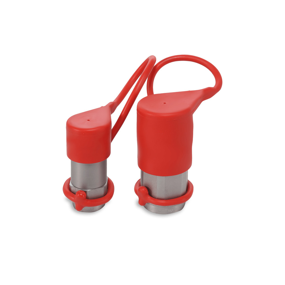 1/4″ Flat Face Hydraulic Quick Couplers Set - 3/8″ SAE Thread
