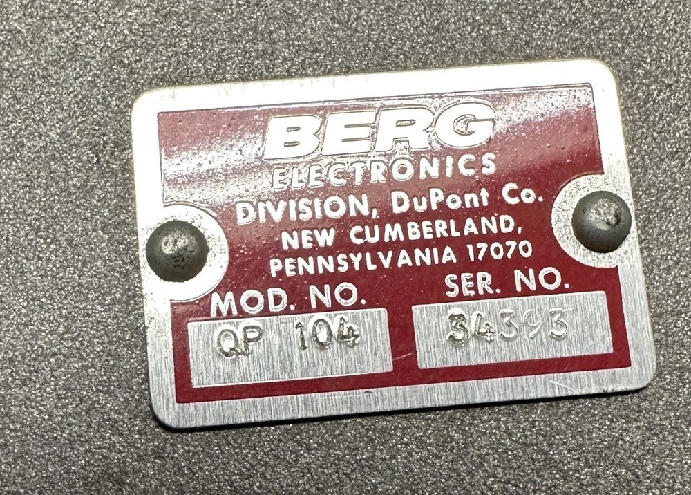 Berg Electronics QP 104 Cable Connector Press
