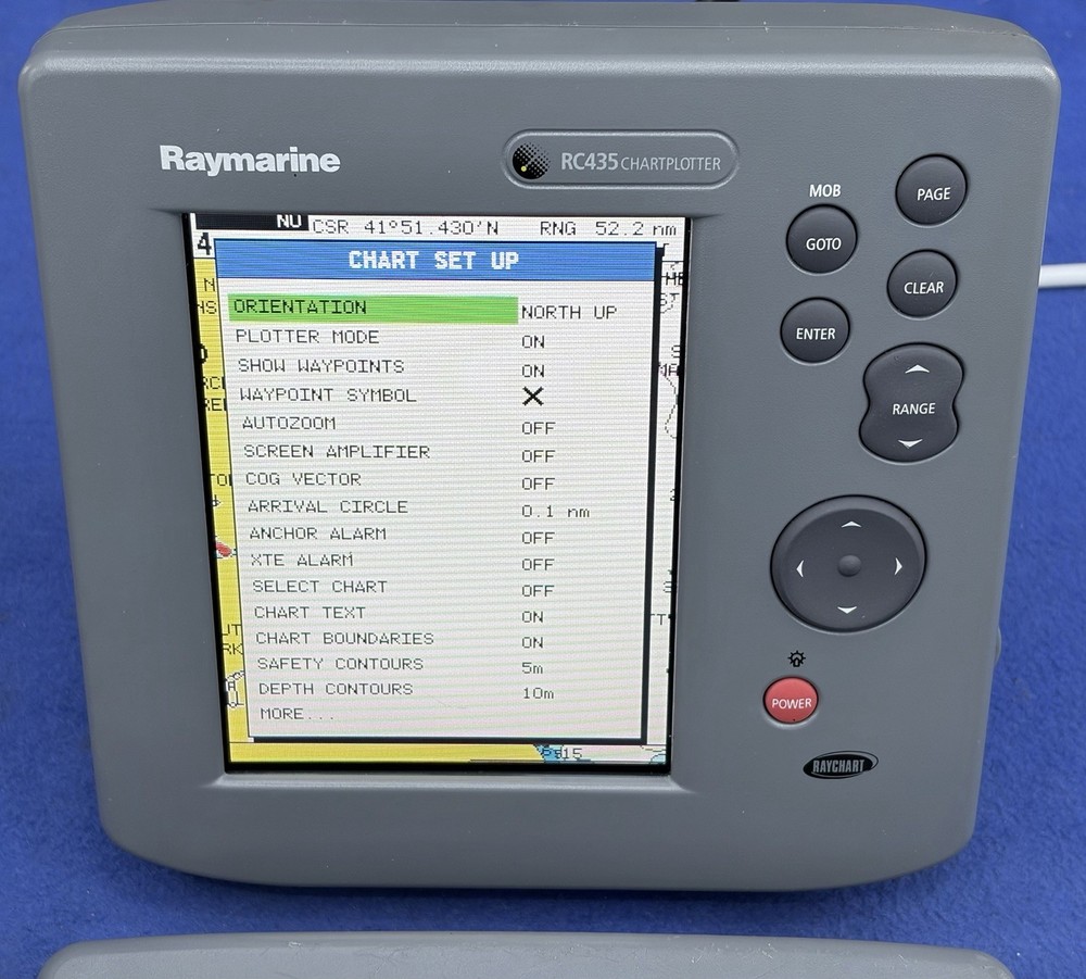 Raymarine RC435 GPS Chartplotter Display W/ Cover; Fully Tested & Working