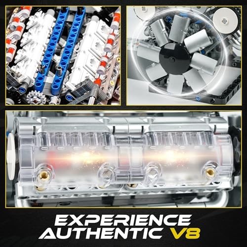 DIY Mini V8 Engine Model Kit - Functional STEM Engineering Project for Ages 14+
