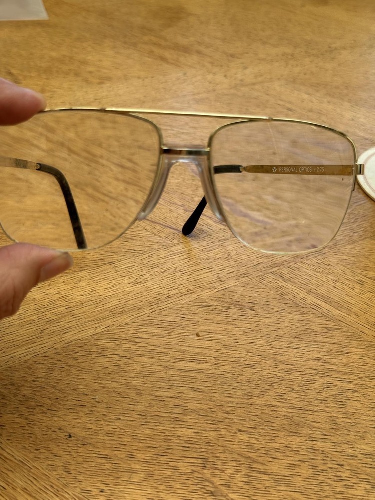 Vintage Gold Frame Glasses 2.75