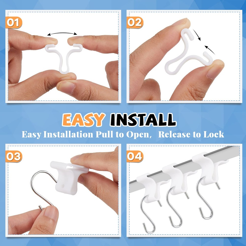 15 Pack Drop Ceiling Hooks for Hanging Ornament Christmas White