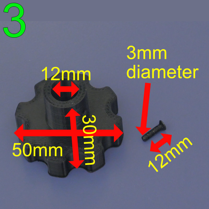 Telescope Replacement Knobs/Handles/Bolts for Various Telescopes 3D Printed