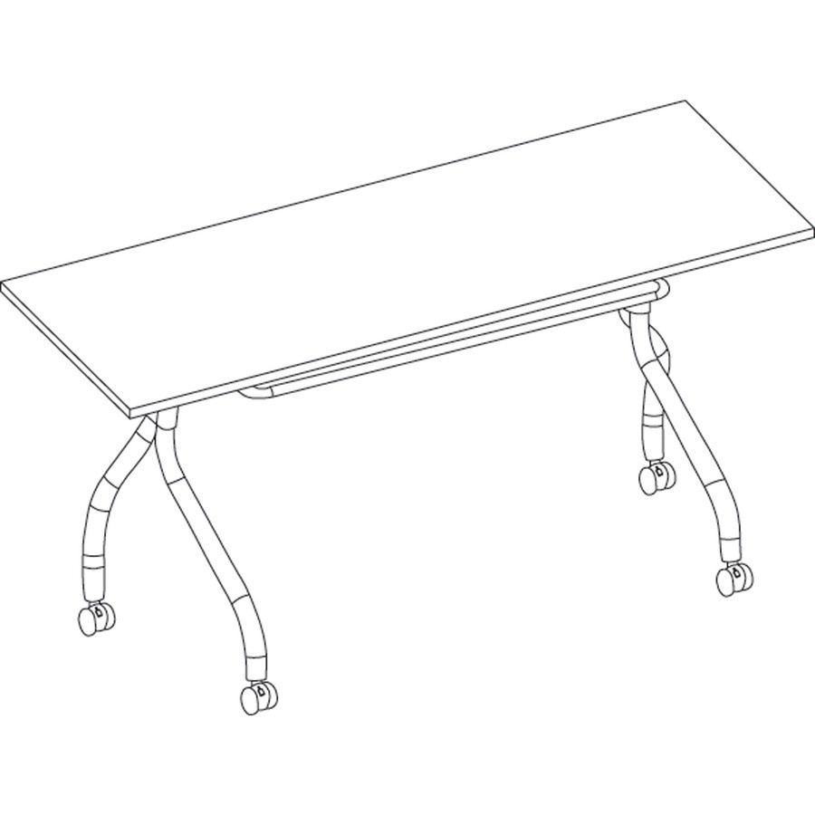 Lorell LLR60733 Espresso/Silver Training Table 60"x23.5"