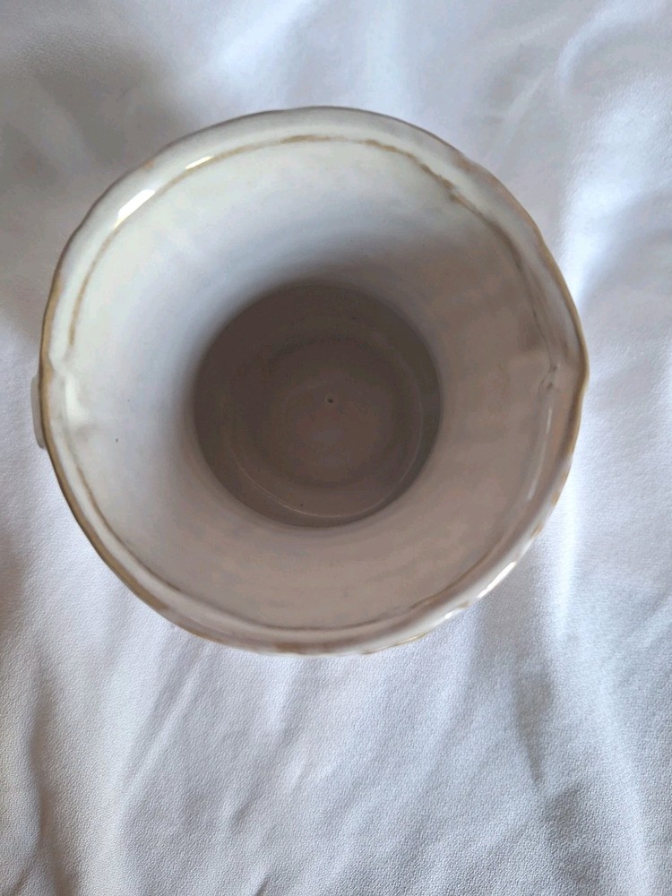 Unbranded White Ceramic Vase Glossy Glaze