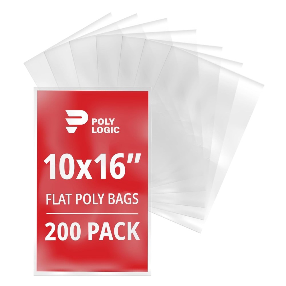 Clear 6" x 9" Flat Poly Mailer Bags 2 Mil Thick 200-Pack Plastic Flat Polybags