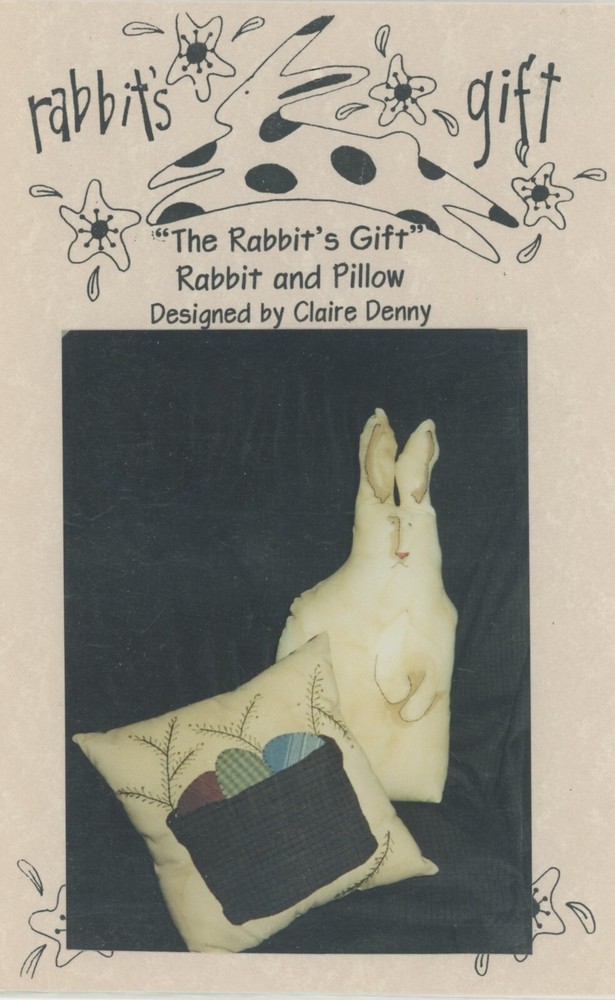 Rabbits Gift Rabbit Pillows Claire Denny Applique Pattern